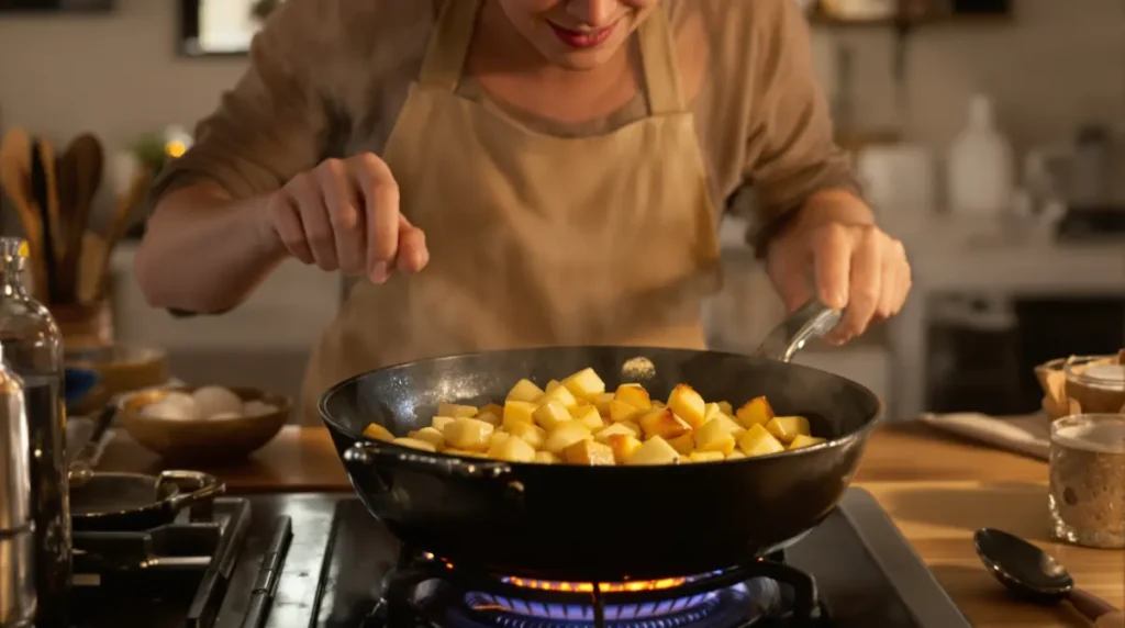 Ajoutez-le aux pommes de terre pendant la cuisson : elles deviennent encore plus savoureuses, irrésistiblement parfumées et ultra fondantes